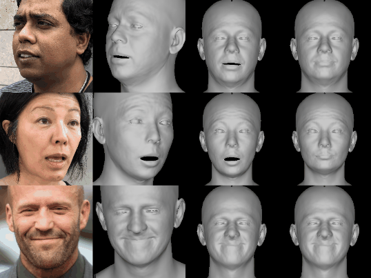 一张图生成3d人脸模型可直接做带皱纹面部动画
