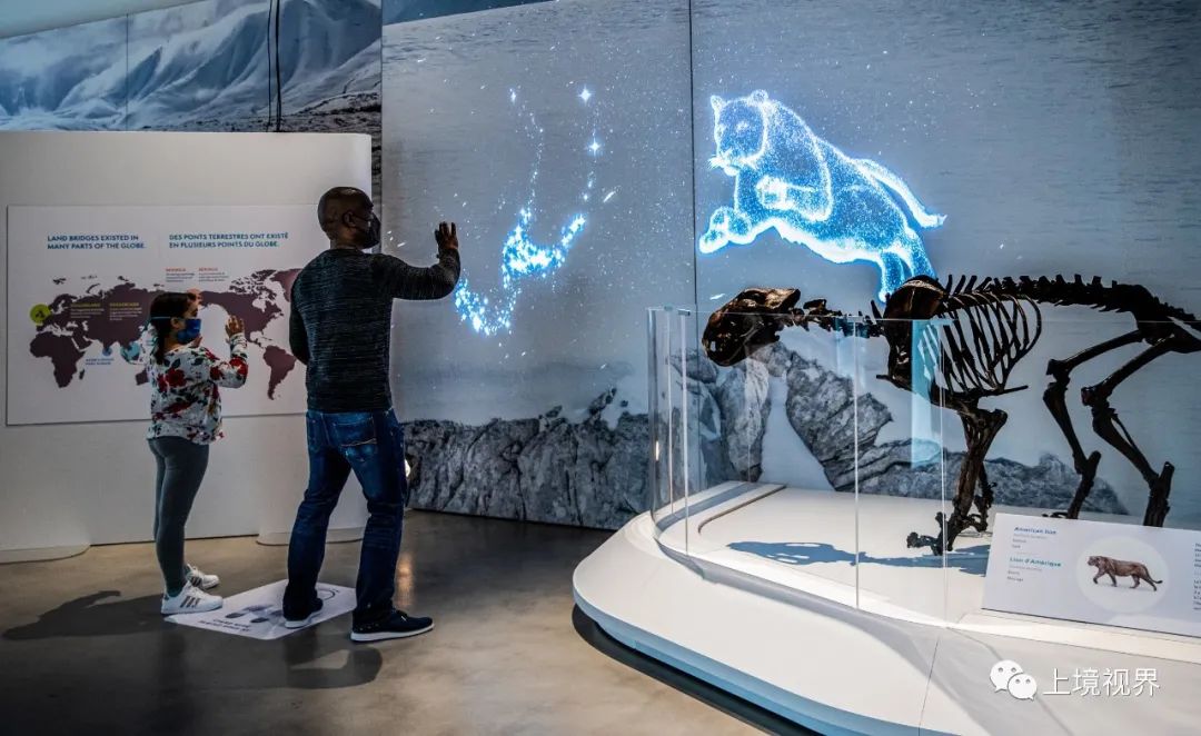 加拿大自然博物馆用超炫的方式邀请你和冰河世纪的动物们互动