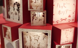 资生堂圣诞广告：唯美<b>剪纸</b>风透出浓浓昭和味！