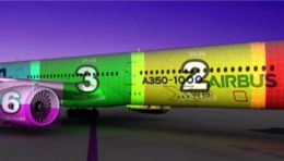 和空客A350来一次Video Mapping