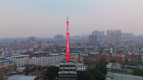 户外异形建筑应用|媒体建筑|百叶屏|营山电视塔