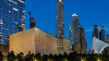 精品案例|<b>纽约</b>世贸中心:佩雷尔曼表演艺术中心——半透明大理石外立面的琥珀光