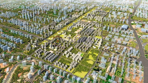 幸福低碳城综合能源体系三维动画设计，建筑漫游动画设计