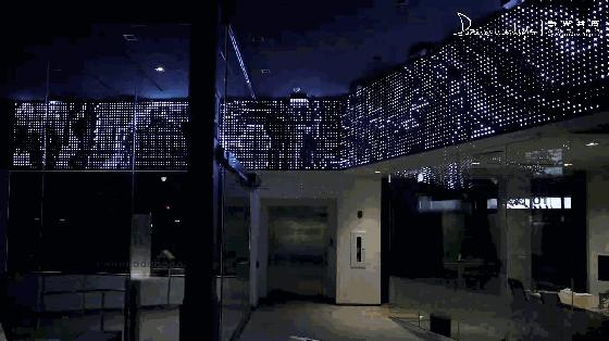 与光共舞｜建筑墙面数字化交互LED网格雕塑「River」