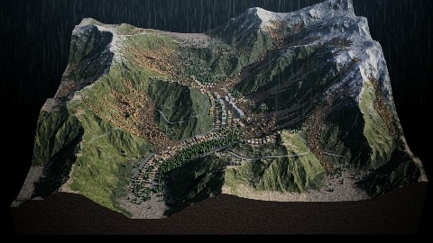 德钦县滑坡泥石流灾难模拟