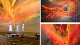 ARTech REPORT | Janet Echelman 漂浮在空中的雕塑会发光