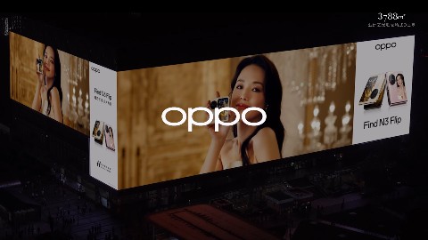 OPPO时尚影像官舒淇优雅登陆3788“亚洲之光”地标巨幕