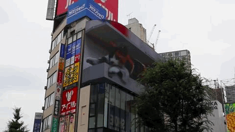 日本街头惊现巨型3D猫，户外<b>广告创意</b>还能这么玩？