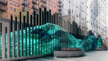 超炫酷艺术墙！Leviathan创意的150 Media Stream公共艺术