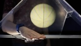 科学家发明能摸到的全息投影，拍虚拟篮球触感宛如真球