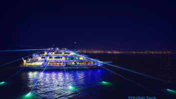 投石科技出品厦门环鼓夜游全国首个文旅海上夜游灯光秀