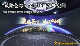 在180°环幕全景环幕演绎空间中，看一场关于湖北的天空电影