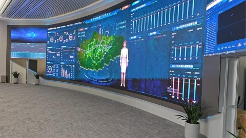 AI数字人厂商企业驱动能源电网物流指挥中心监控大屏智慧升级