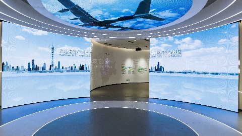 未来印象招商展厅案例：白云机场综保区展厅