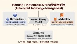 Hermes 接上 NotebookLM 之后，我的知识库开始自己滚了