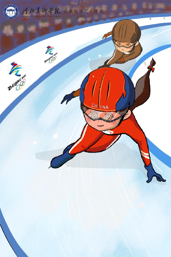 冬奥会滑冰动漫图片图片