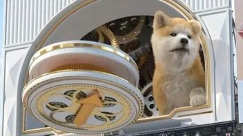 东京惊现巨大的「3D秋田犬」