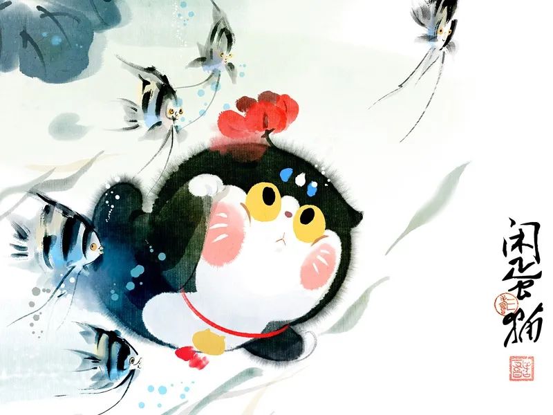 他画的国风猫咪有趣又治愈获上万网友点赞