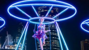 发光的复古<b>秋千</b>，互动式公共艺术装置“I believe”swings