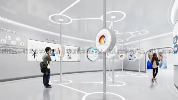 展厅3个层次处理凸显空间节奏感