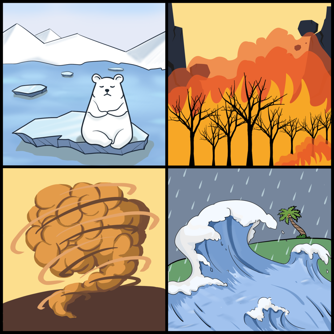 气候变化动漫画图片