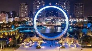 13分14秒的浪漫！<b>嘉兴</b>首座无辐摩天轮