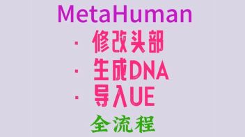 <b>Meta</b>Human修改头部生成DNA导入UE添加动画全流程